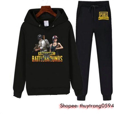 (DEAL HOT) Set Áo Quần Nỉ Trò Chơi PUBG  Mobile Battlegrounds