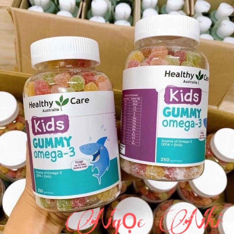 Kẹo dẻo Gummy Omega 3 Healthy Care Úc