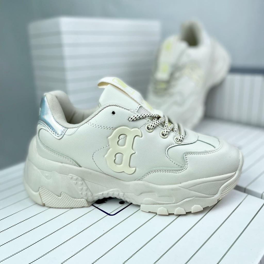 Giày sneaker thể thao nam nữ, MLB Boston, NY, New York, NY đế nâu, NY 3D tăng chiều cao, Hot Trend 2021 Full Box