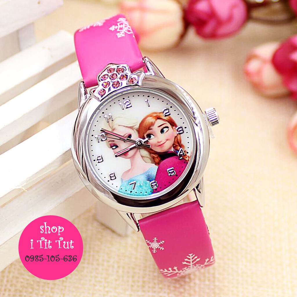 Đồng Hồ Trẻ Em Elsa và Anna (hồng nhạt) | BigBuy360 - bigbuy360.vn