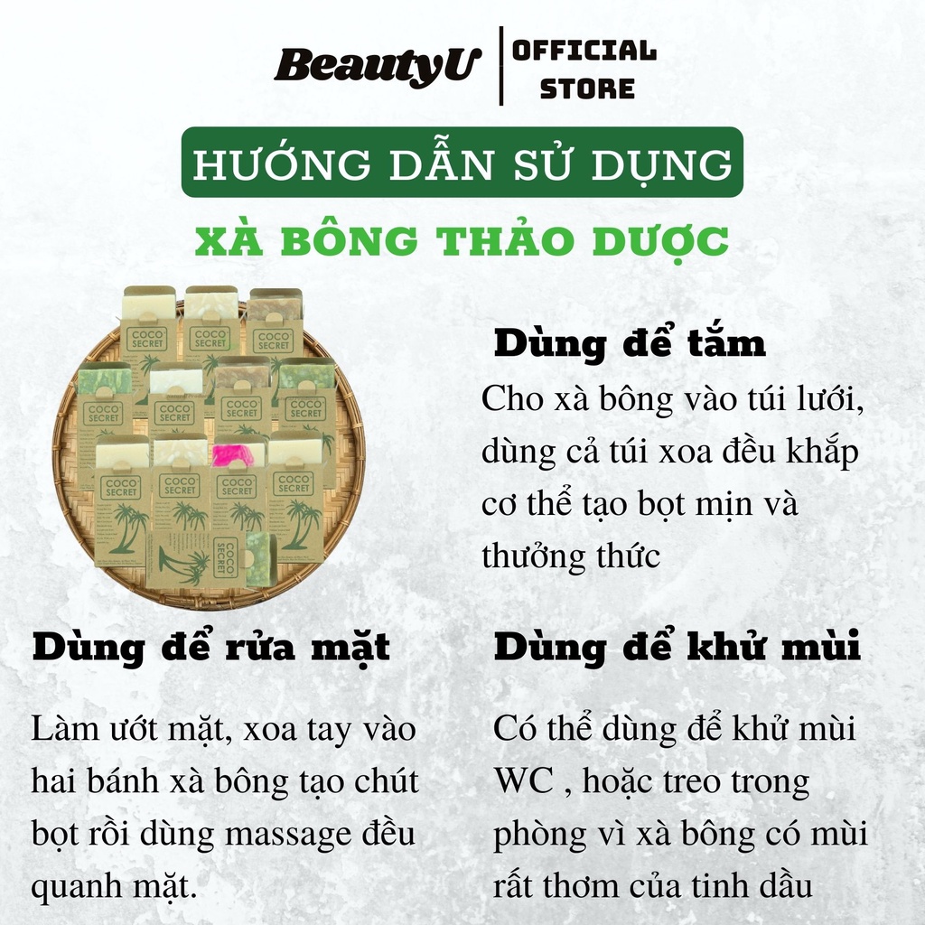 [CoCo] Soap Xà Bông Cục Handmade Cám Gạo Nghệ Mật Ong , Xà Phòng Cục Handmade Giảm Mụn Lưng Thâm Mông Nách