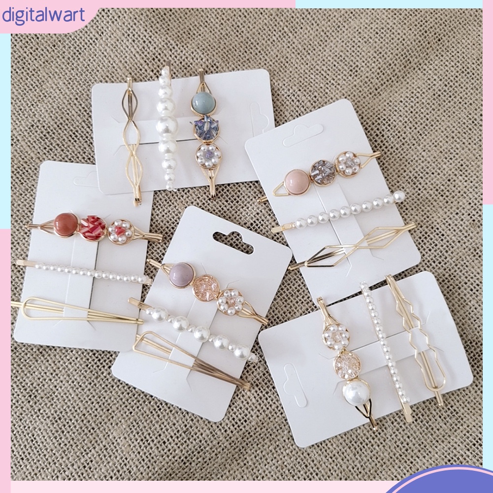 Bộ 3 kẹp tóc đính ngọc trai giả thời trang dành cho nữ