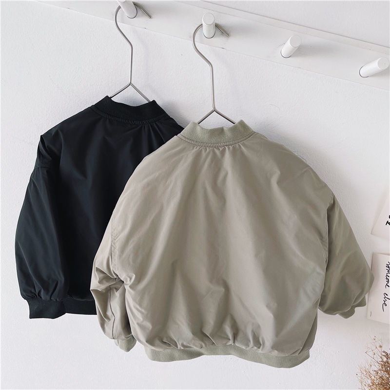 Áo khoác bóng chày lót Cotton Plus phong cách Hàn Quốc cho bé trai