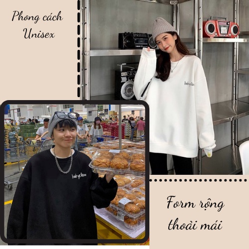 Áo khoác 🌸 Áo Sweater Tay Dài Dáng Rộng Unisex Phong Cách Hàn Quốc Trẻ Trung Cho Nam Nữ - LUXCY | BigBuy360 - bigbuy360.vn
