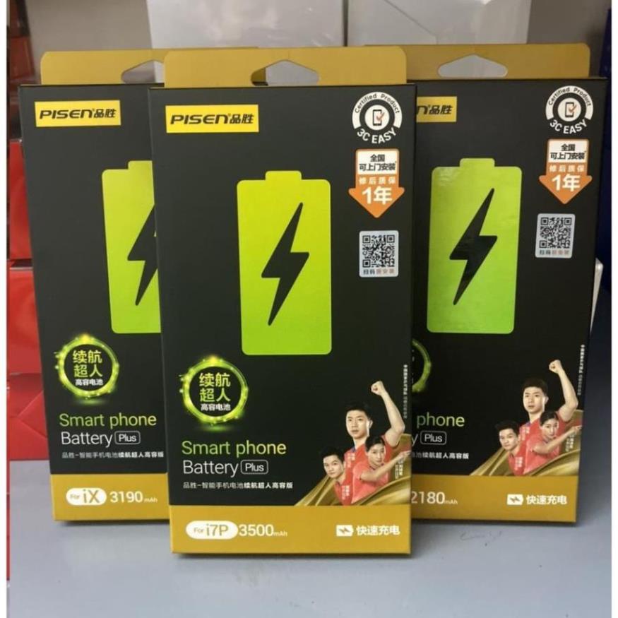 Pin ĐT táo PISEN ĐT táo TĂNG Dung Lượng SIÊU CAO-DÙNG SIÊU TRÂU cho 6G,6P,6S,6SP,7G,7P,8G,8P,X