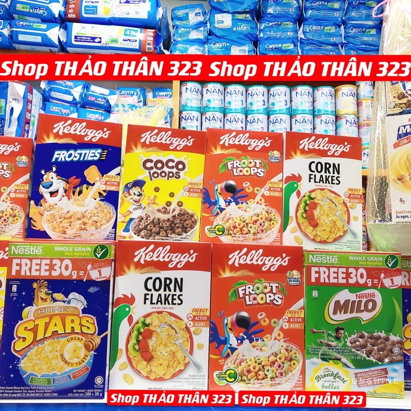 Date T02/2023-BÁNH ĂN SÁNG-Ngũ Cốc Dinh Dưỡng Kellogg’s FROOT LOOPS Trái Cây