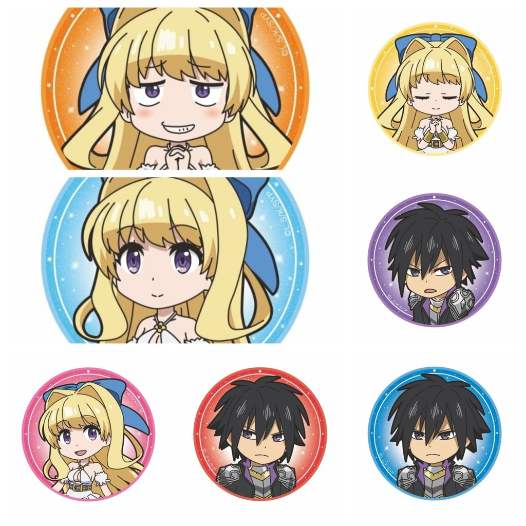 Combo 7 huy hiệu cài áo IN HÌNH Shinchou Yuusha Anh hùng thận trọng anime chibi dễ thương tiện lợi