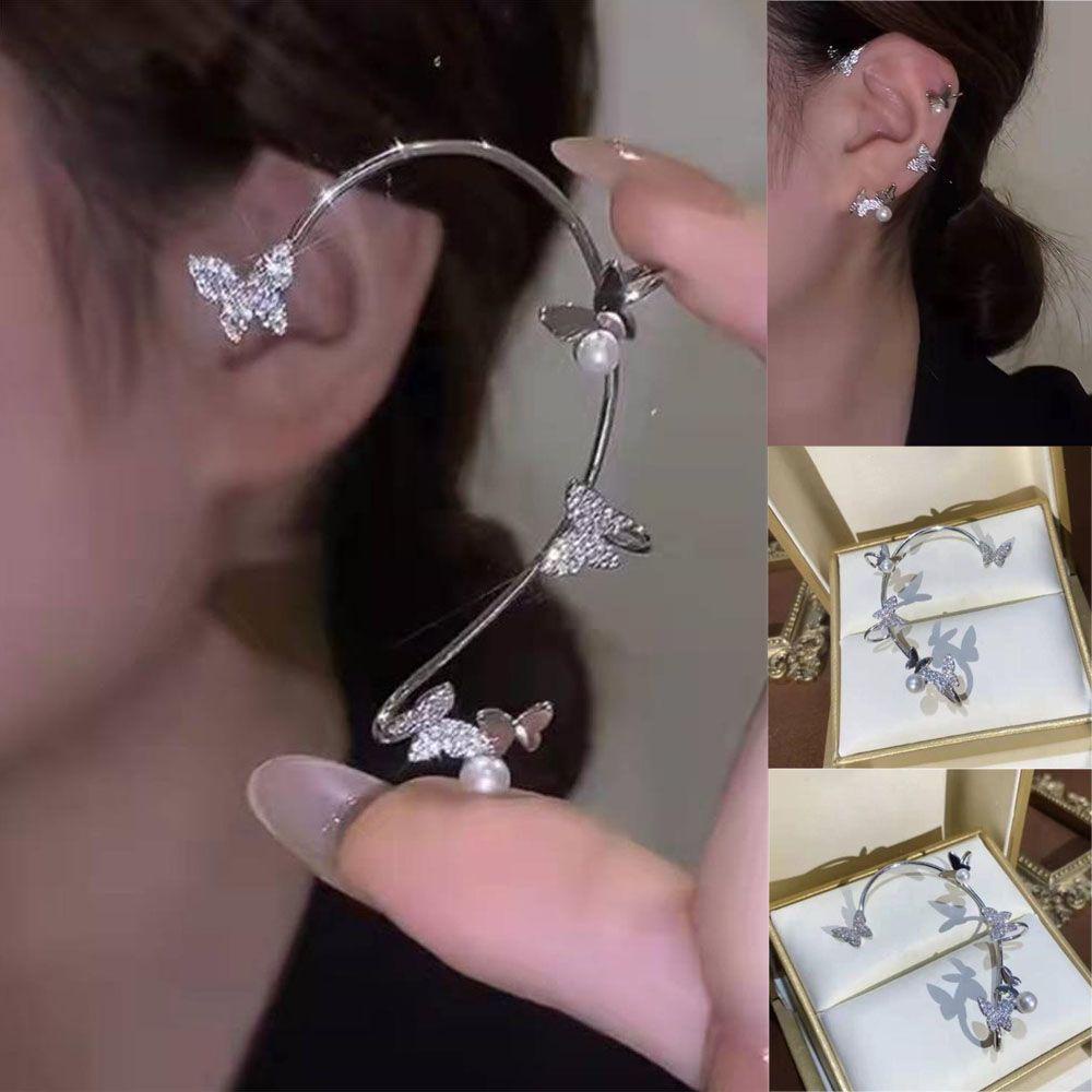 Bông Tai Hình Bướm Không Xỏ Lỗ Thời Trang Dành Cho Nam Nữ