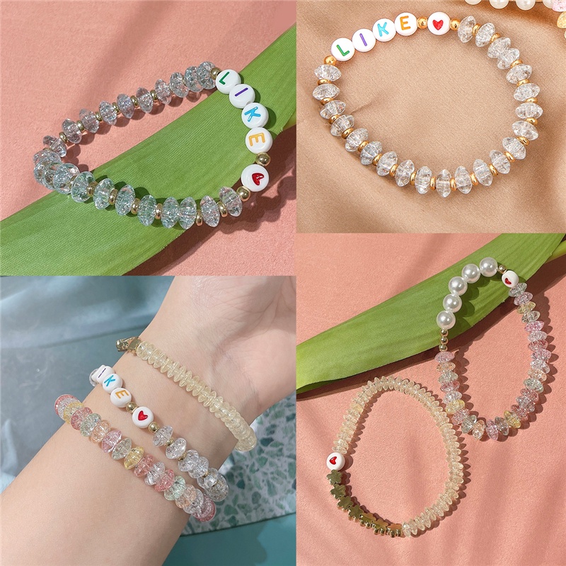 Chuỗi 90-145 hạt thủy tinh 6/ 8mm làm trang sức thủ công