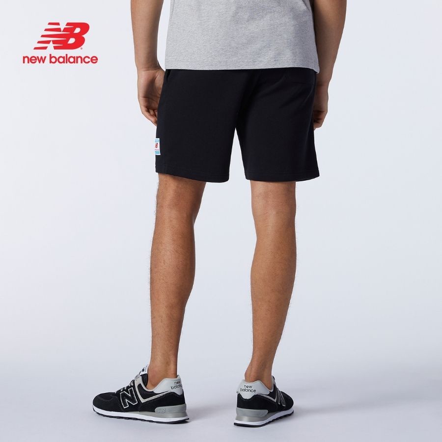 Quần ngắn thể thao nam New Balance Essentials Fleece - AMS11502BK (form châu á)