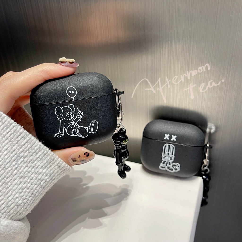 Vỏ Bảo Vệ Hộp Sạc Tai Nghe compatible AirPods 3 / 3 / 20 / 3 / compatible AirPods2gen KAWS Chất Lượng Cao Ốp