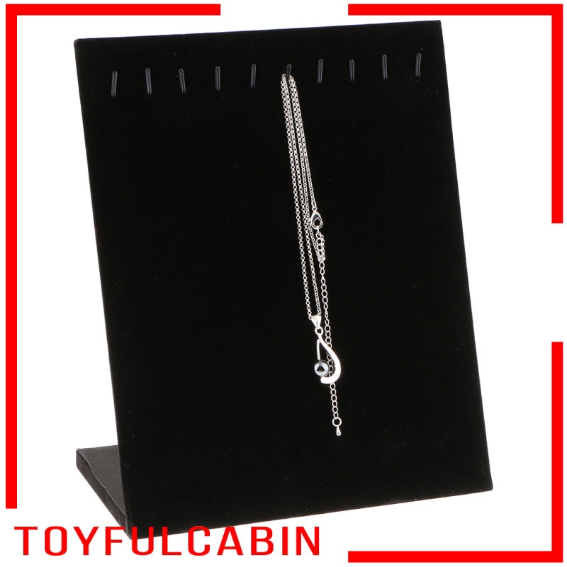Set 10 Móc Nhung Trưng Bày Trang Sức Màu Đen