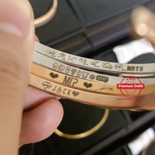 Vòng Tay Vàng Hồng Khắc Tên Và Chữ Kí Jack - Sơn Tùng - MTP - BTS Bảo Hành 1 Năm