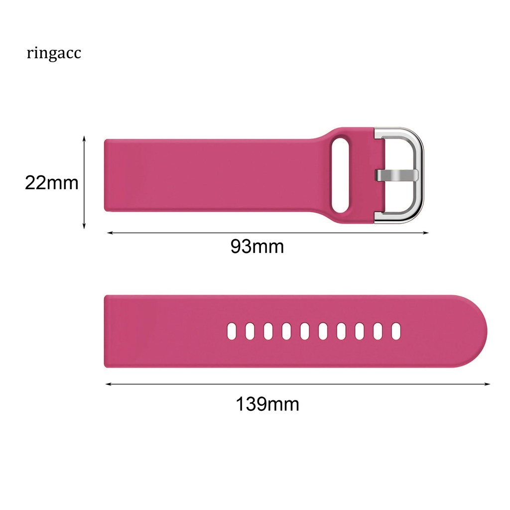 Dây đeo silicon thay thế cho đồng hồ thông minh 22mm rga