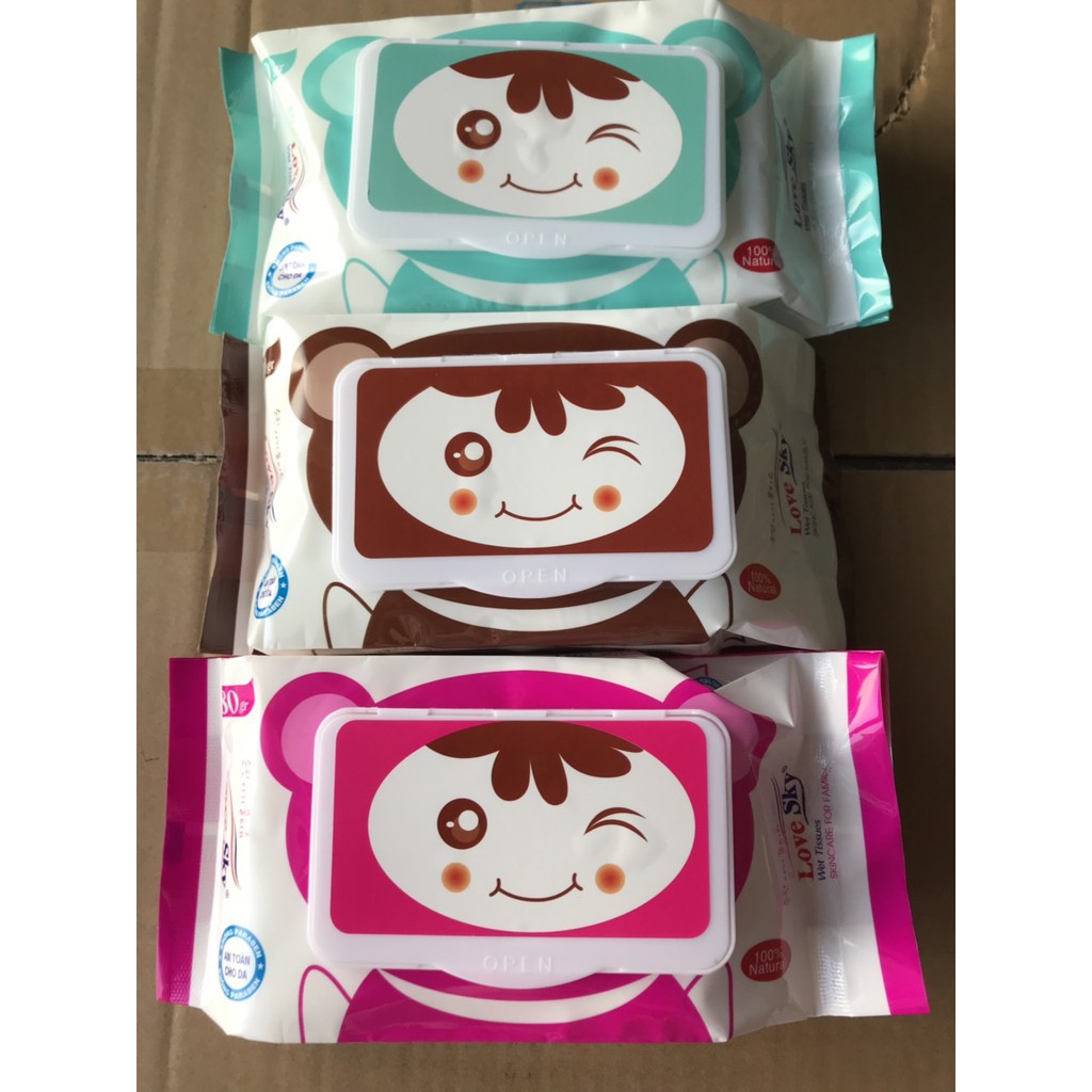KHĂN GIẤY ƯỚT HÀN QUỐC HÌNH CÔ GÁI 80G TIỆN LỢI