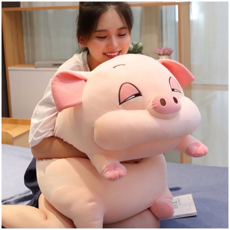 Gấu Bông Heo Lợn Siêu To Khổng Lồ, Thú Nhồi Bông Heo Phê Cần Lim Dim To Ú Nu Đáng yêu ngộ nghĩnh
