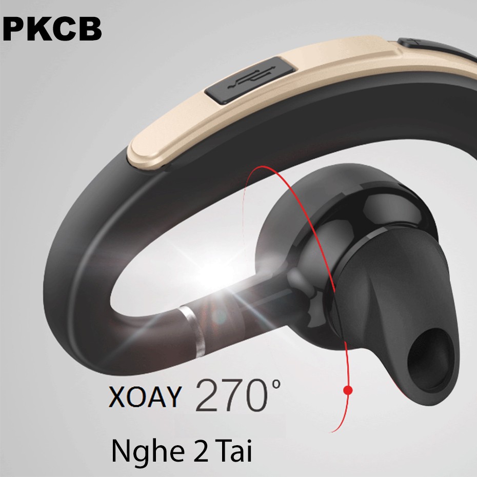 Tai Nghe bluetooth 5.0 Cao Cấp PKCB133 tai nghe nhét tai pin trâu 9 giờ có thể xoay nghe 2 tai tai nghe không dây kèm mi