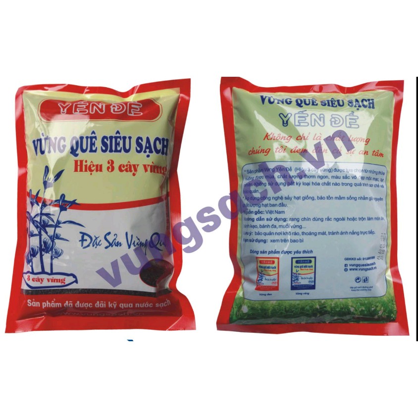 Vừng Quê Siêu Sạch hiệu 3 cây (vừng đen _500g)