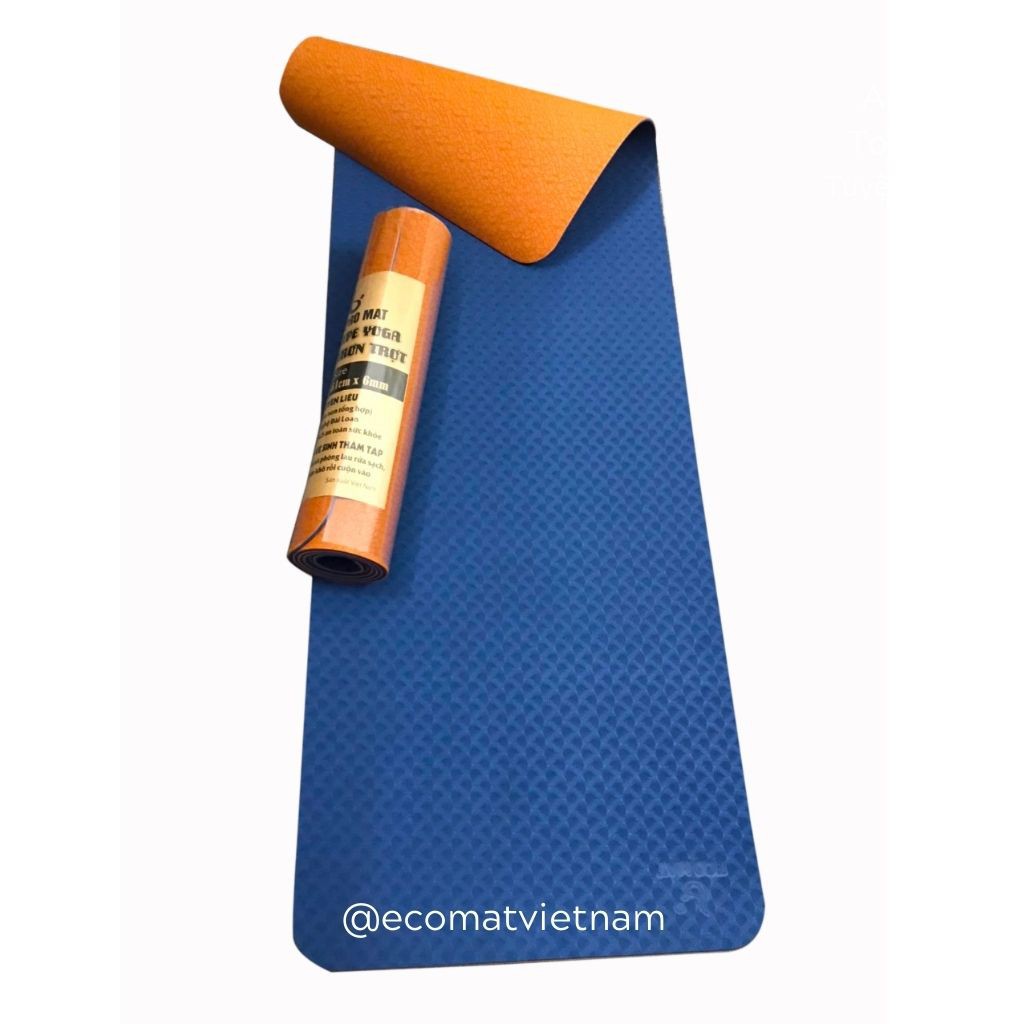 (ẢNH THẬT+ VIDEO) THẢM TẬP YOGA THƯƠNG HIỆU ECO PRO MAT, HAI LỚP CHỐNG TRƠN TUYỆT ĐỐI, THẤM HÚT MỒ HÔI