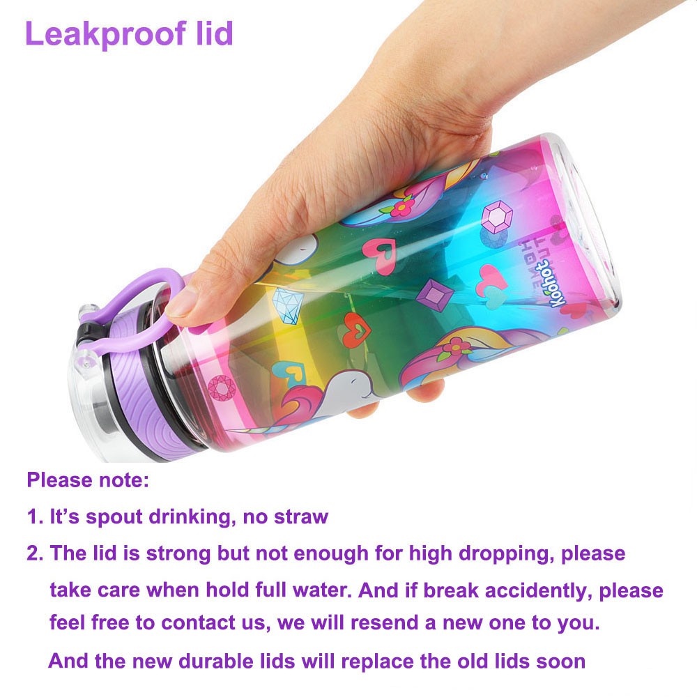 Bình Nước Dễ Thương Có Nắp Đậy Chống Tràn 23oz / 680ml
