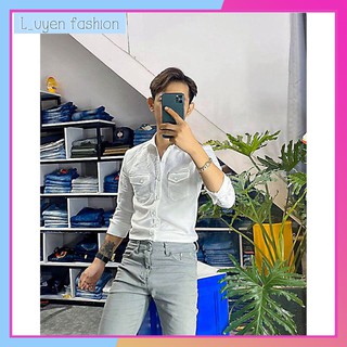 Áo sơ mi denim nam cao cấp