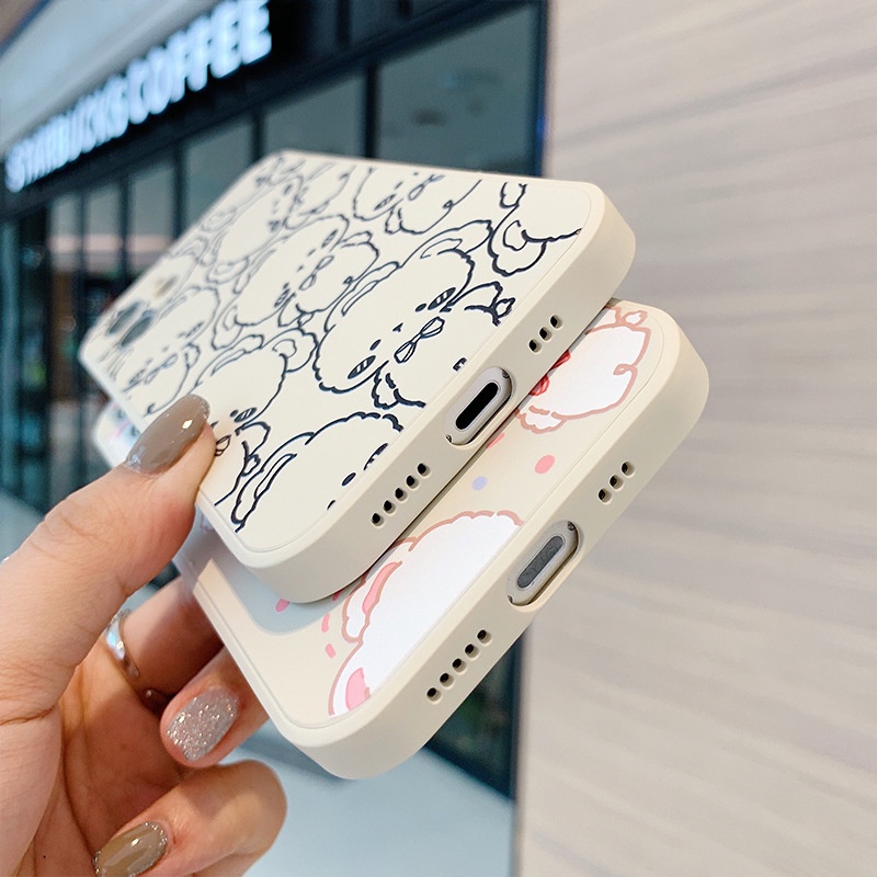 Ốp lưng iphone cạnh vuông Thỏ xinh ốp dẻo iphone 6splus/7/7plus/8/8plus/x/xr/xs/11/12/pro/max/plus/13promax e219