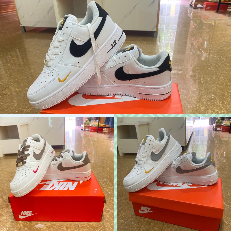Giày Af1 Vệt Đen Nâu Ghi Bản Trung Giày Thể Thao Sneaker Nam Nữ Nike Air Force 1 Cao Cấp Hottrend