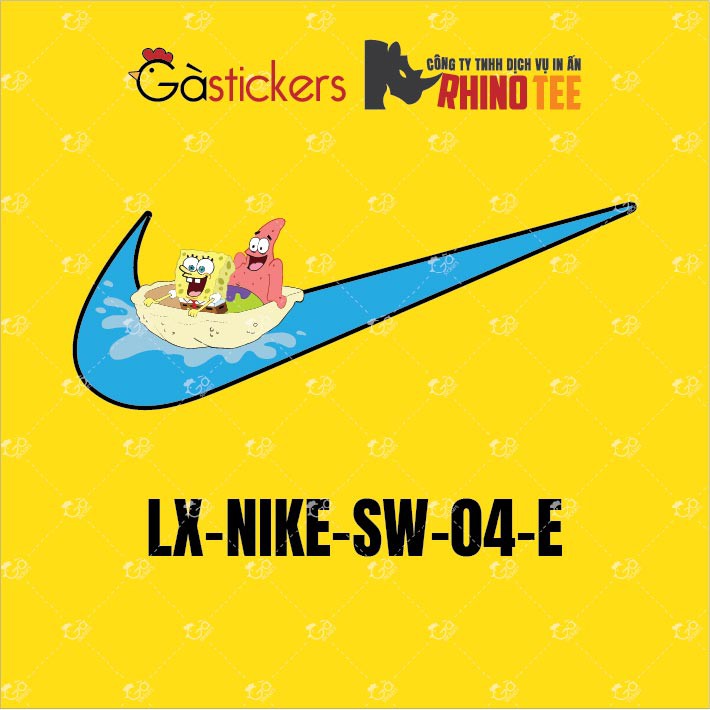 Hình Ủi Nike Sponge Bob LX-NIKE-SW-04 - Mua Nhiều Giảm Giá