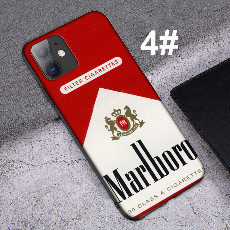 Ốp điện thoại mềm in hình thuốc lá Marlboro 61SF cho iPhone 12 Mini 11 Pro Max 12mini