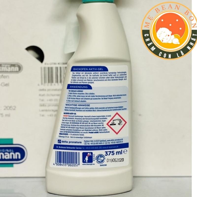 Dung dịch vệ sinh lò vi sóng lò nướng nồi chiên không dầu Dr beckmann an toàn đánh bay bui bẩn khử mùi hôi - mẹ bean bon
