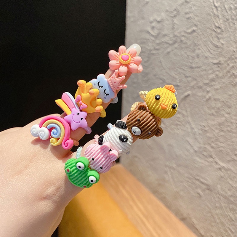 Dây Cột Tóc Cao Su Kiểu Hàn Quốc Dễ Thương Cho Bé Gái