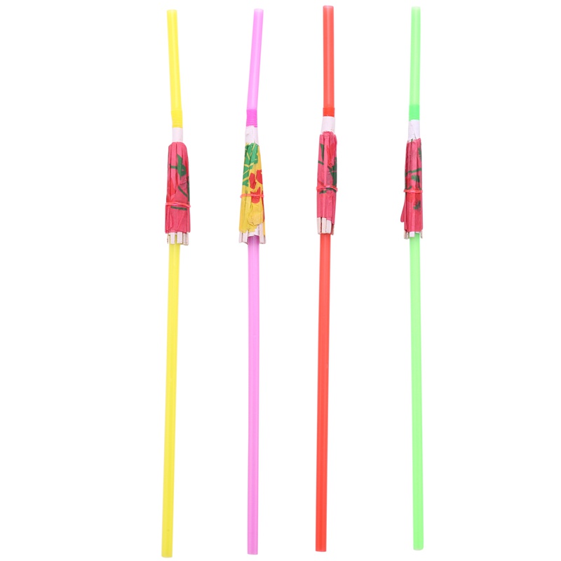 Set 50 Ống Hút Gắn Dù Trang Trí Tiệc Tiện Dụng