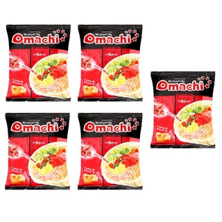 Combo 5 gói Mì Khoai Tây Omachi Xốt Bò Hầm 80G/gói (đóng gói lẻ)