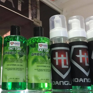 Green Soap Nước Vệ Sinh Hình Xăm  cung cấp Elly Đặng dụng cụ phun xăm ( TẶNG LỌ XỊT TẠO BỌT )