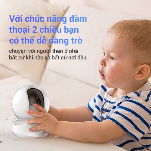 [Mã ELCL12 giảm 9% đơn 300K] Camera WI-FI EZVIZ TY1 Trong Nhà 1080P, Quay Quét 360 Độ, Đàm Thoại 2 Chiều,