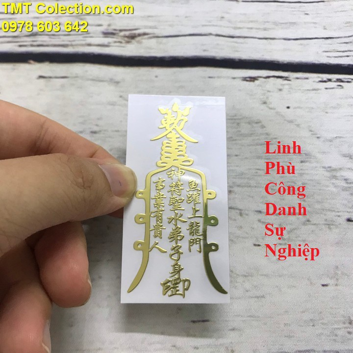 Linh Phù Công Danh Sự Nghiệp; dán điện thoại, laptop, xe máy, xe hơi, bàn thờ ông địa hay vị trí làm việc- SP005348
