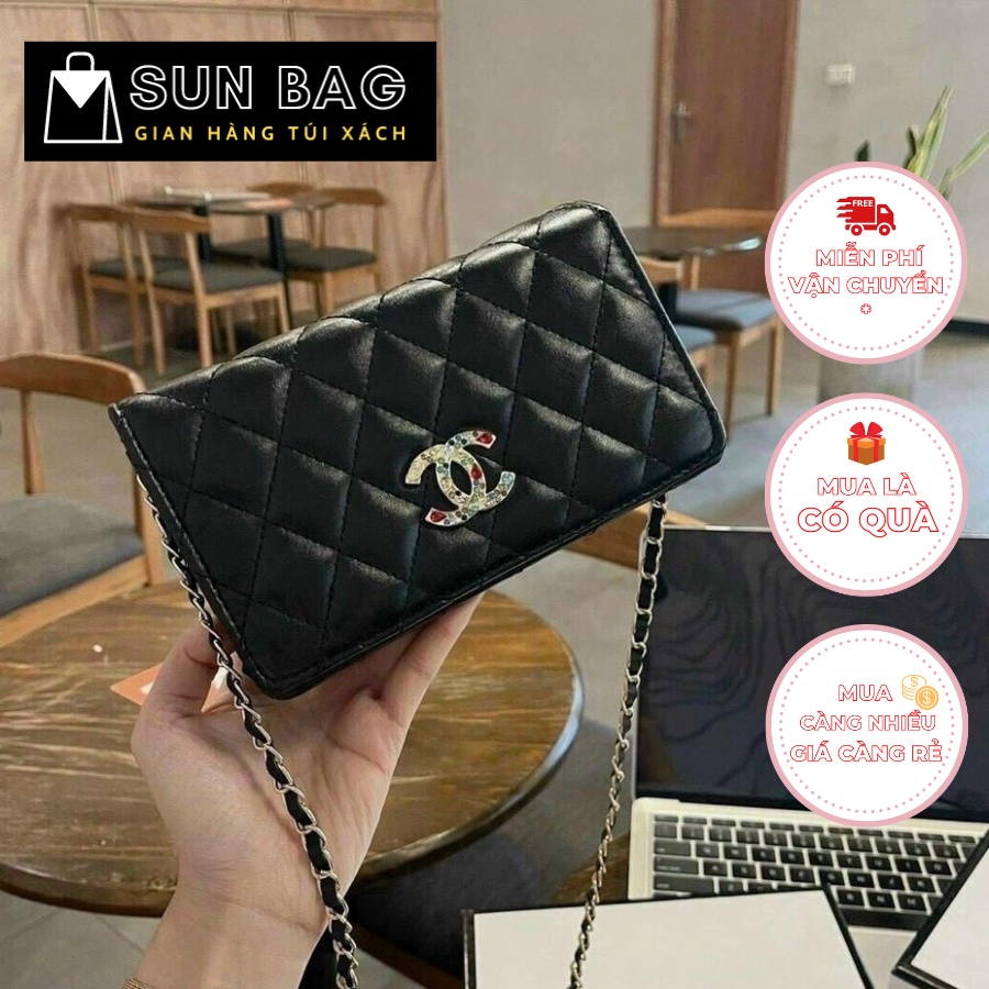 Ví nữ dài cầm tay, đựng thẻ, điện thoại, chìa khóa dùng đi chơi, dự tiệc, da cao cấp size 20cm SB178