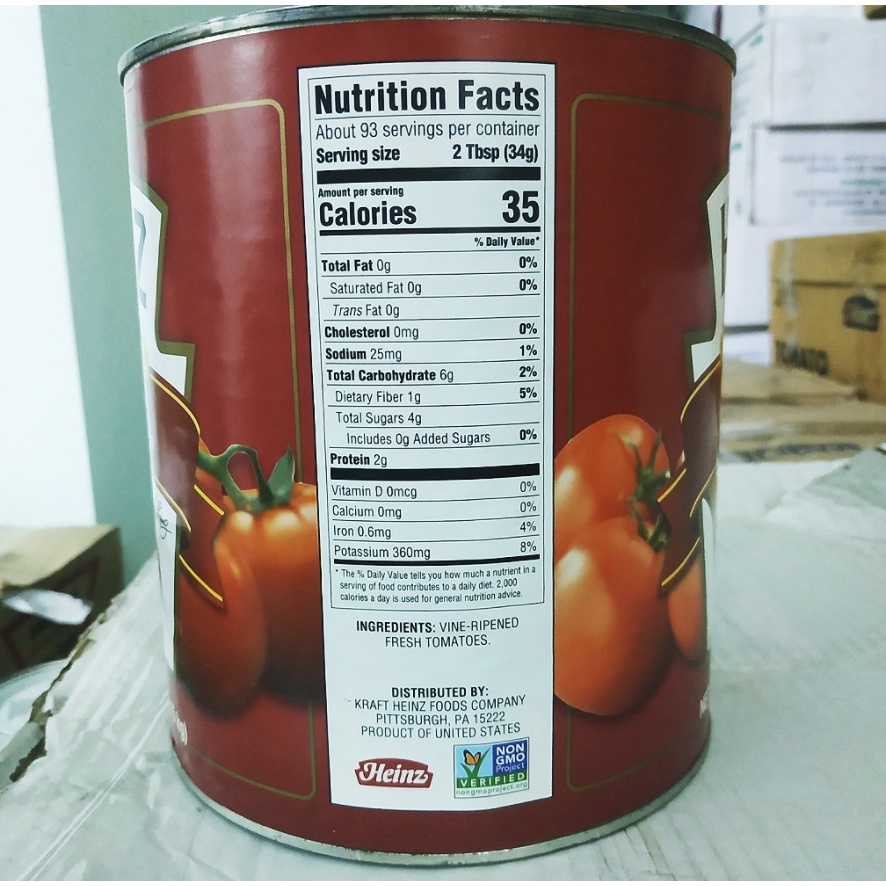 [Mã BMLTA50 giảm 10% đơn 99K] Cà Chua Đóng Hộp Nutri Garden Heinz Tomato Paste 3.1Kg