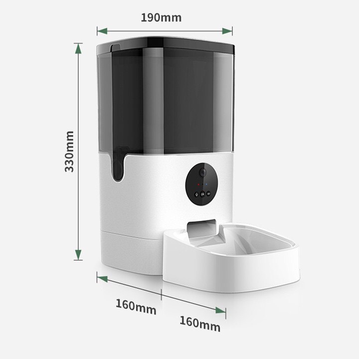 Máy ăn cho mèo tự động có camera quan sát, dùng app kết nối wifi giúp bạn chăm sóc thú cưng mọi lúc, máy cho mèo ăn