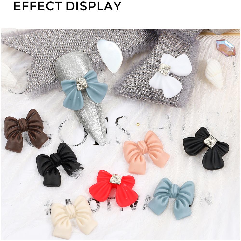 Phụ Kiện Trang Trí Móng Tay Hình Nơ / Gấu Cực Quang Kiểu Nhật Bản Độc Đáo DIY