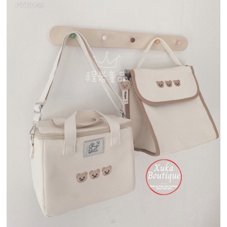 Túi Giữ Nhiệt Gấu Hàn Chuyên Ủ Bình Sữa Cho Bé