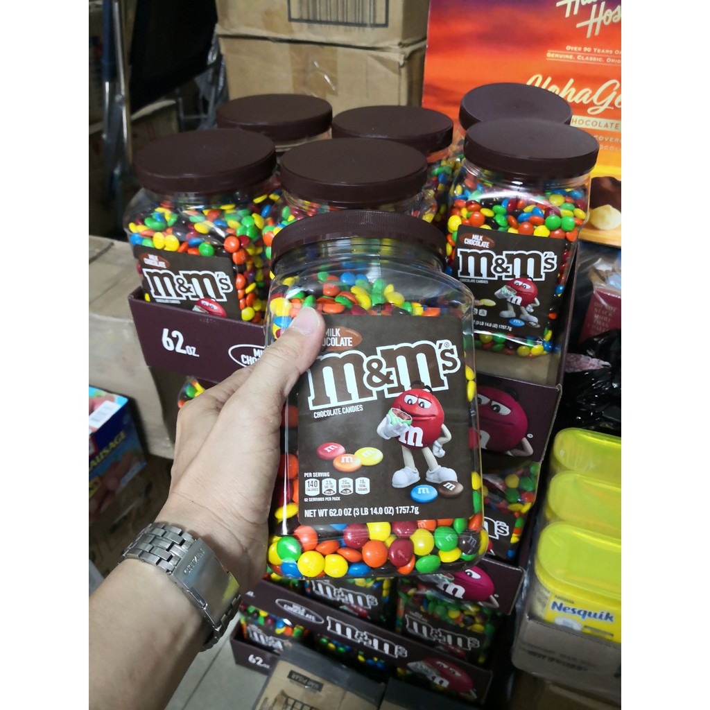 Socola MM/ Socola M&M loại không nhân 1.757kg hàng Mỹ nguyên hộp