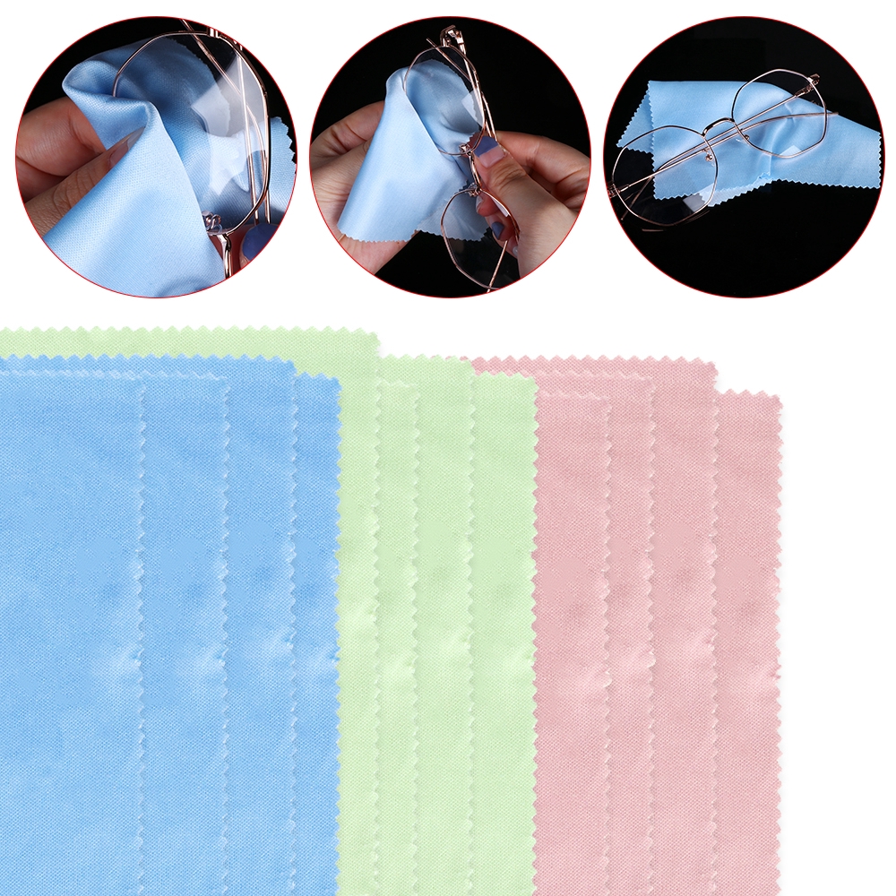 Bộ 5/10 khăn sợi microfiber lau kính mắt/màn hình TV