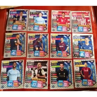 Thẻ poca match attax insert clb 100 và cầu thủ xuất sắc nhất trận thẻ in