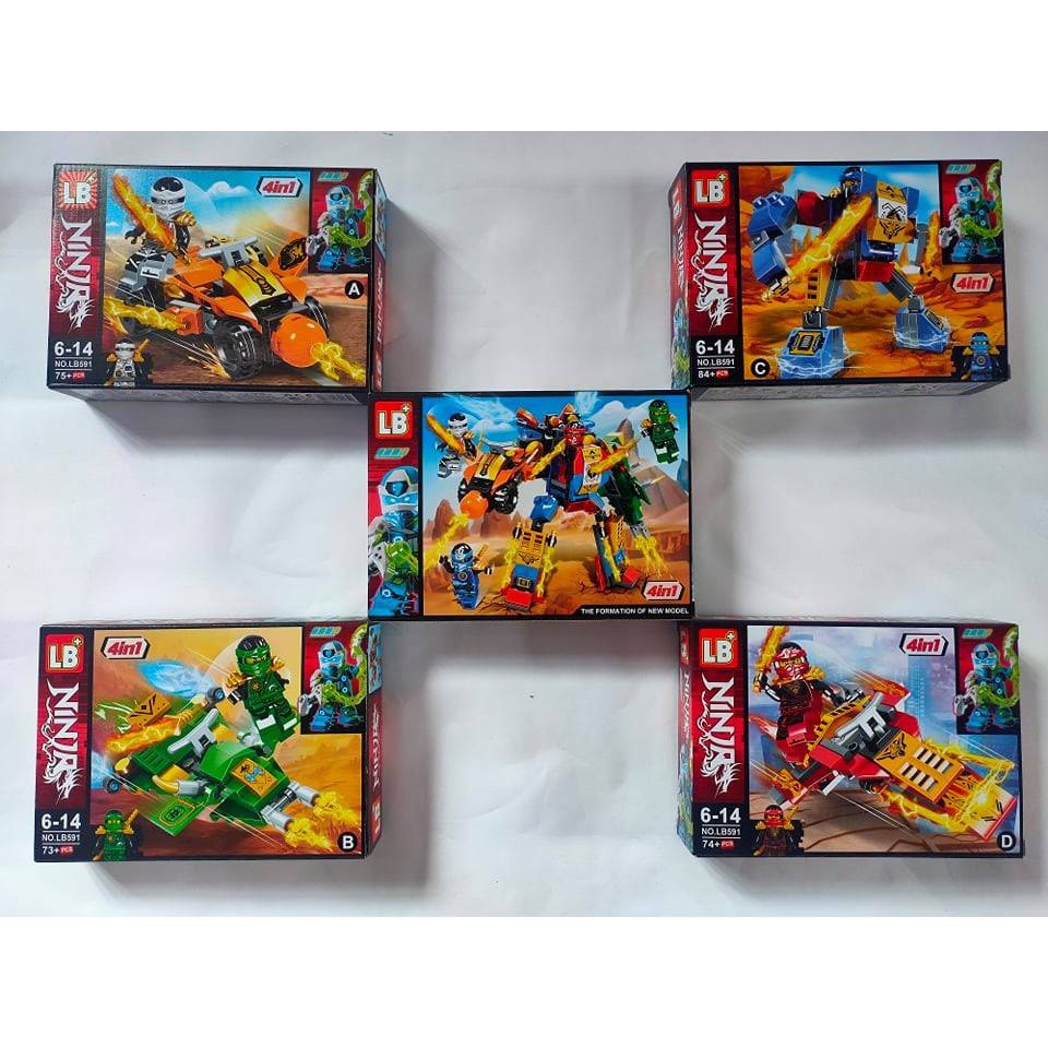 Lego ninja rồng cho bé 4 in 1 (60k -1 bộ)