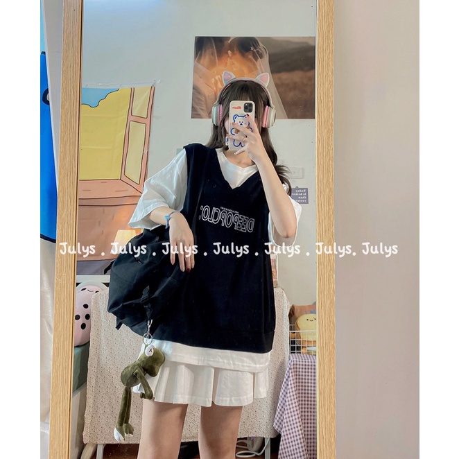 Áo tee phối màu ulzzang (ảnh thật shop chụp kèm video) | BigBuy360 - bigbuy360.vn