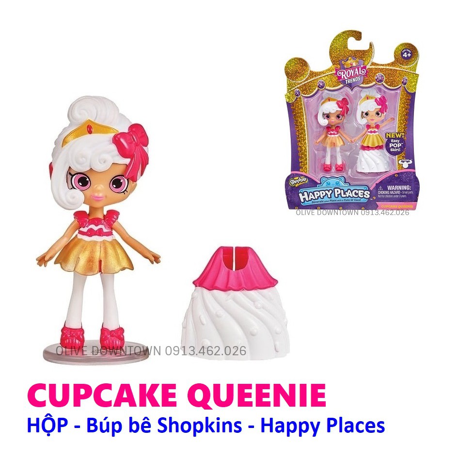 Hộp ⭐️ CUPCAKE QUEENIE / Búp bê Royal Trend kèm Phụ kiện - SHOPKINS