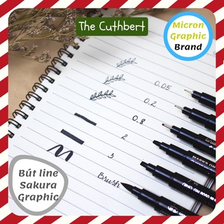 Bút Line Sakura Micron Graphic Màu Đen Kháng Nước Chuyên Nghiệp Dành Cho Học Tập Và Bullet Journal The Cuthbert Shop