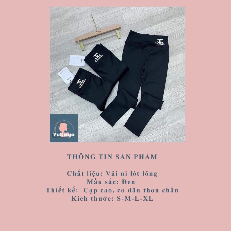 Quần legging umi thêu chữ cạp cao co dãn thon chân - kèm hộp sang chảnh YUKADO TQ555225GG | WebRaoVat - webraovat.net.vn