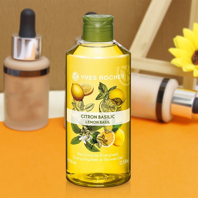 [Hàng chính hãng] Gel Tắm Hương Chanh Và Húng Quế Yves Rocher Lemon Basil Energizing Bath & Shower Gel 400ml